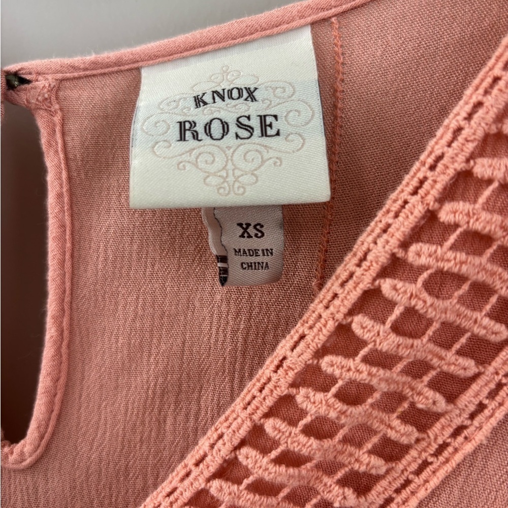 Knox Rose Coral Long Sleeve Dress - Picture 2 of 3
